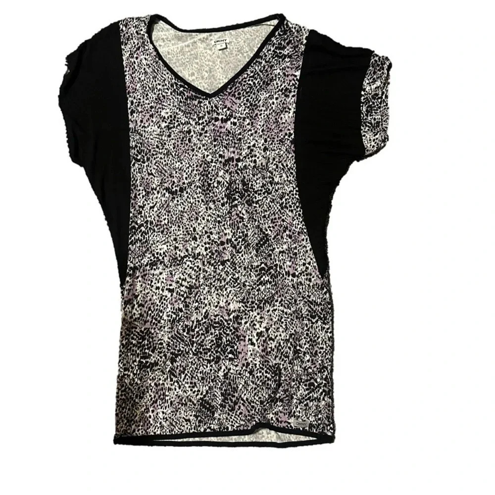 DKNY Short Sleeve Scatter Print Dress Size M - Picture 3 of 4